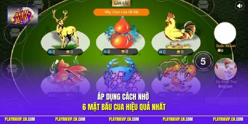 Áp dụng cách nhớ 6 mặt bầu cua hiệu quả nhất