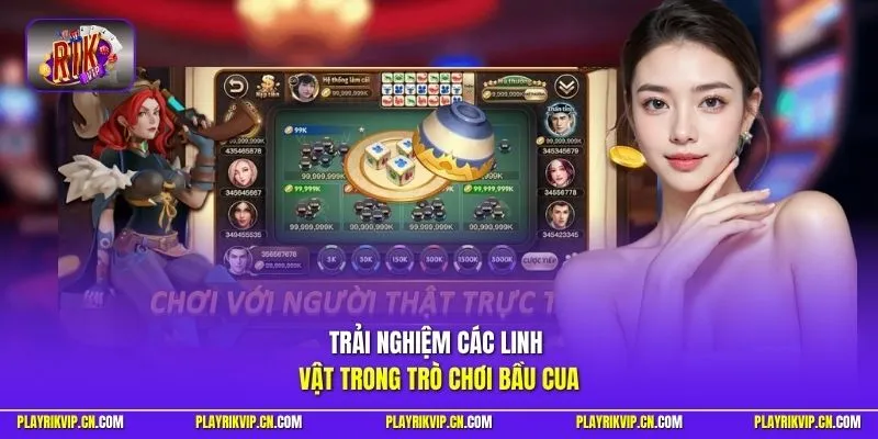 Trải nghiệm các linh vật trong trò chơi bầu cua